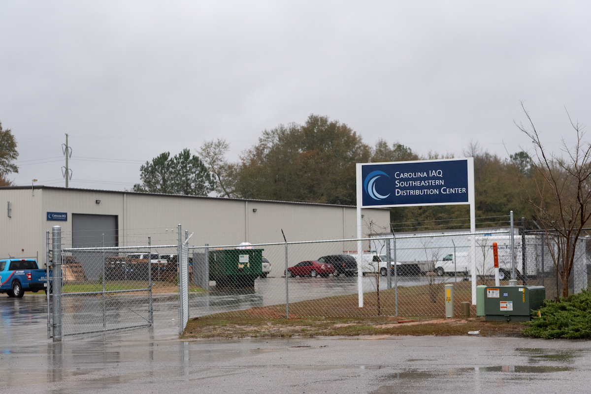 Exterior of the Carolina IAQ Southeastern Distribution Center ensuring your facility has reliable access to healthy air solutions.